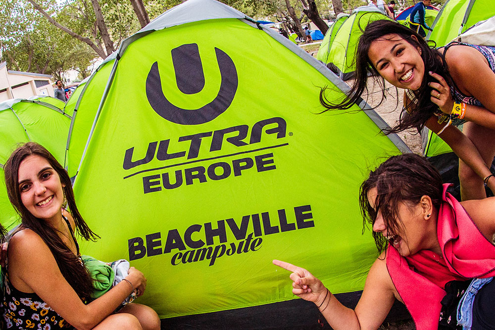 Official Ultra Europe's campiste BEACHVILLE @ Travel2Ultra